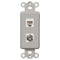 Inserto basculante gris: 1 conector de cable/1 conector de teléfono