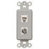 Inserto basculante gris: 1 conector de cable/1 conector de teléfono