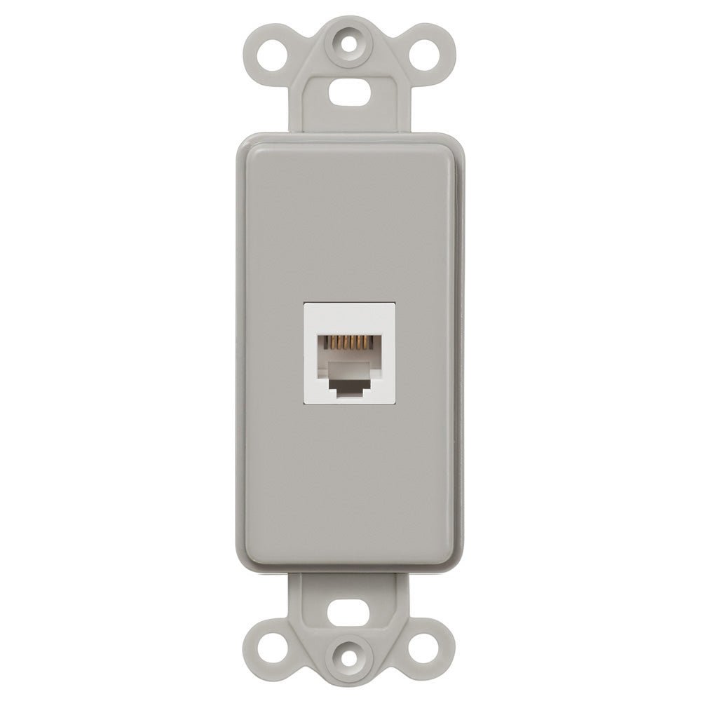 Inserto basculante gris - 1 conector telefónico