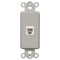 Inserto basculante gris - 1 conector telefónico