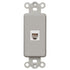 Inserto basculante gris - 1 conector telefónico