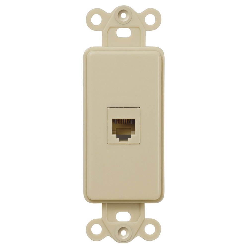 Inserto basculante marfil - 1 conector telefónico