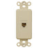 Inserto basculante marfil - 1 conector telefónico