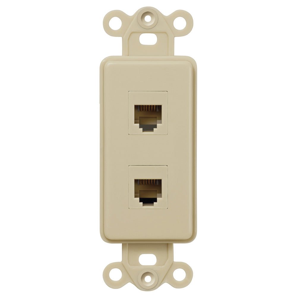 Inserto basculante marfil - 2 conectores telefónicos