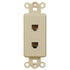 Inserto basculante marfil - 2 conectores telefónicos