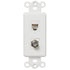 Inserto basculante blanco - 1 conector de cable / 1 conector de teléfono