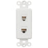 Inserto basculante blanco: 1 conector telefónico y 1 conector de datos
