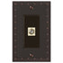 Placa de pared con conector para cable, bronce envejecido Rosa