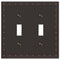Placa de pared con 2 palancas de bronce envejecido fundido de Rosa
