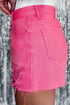 Rose Distressed Slim Fit High Waisted Denim Shorts for a Stylish Edge