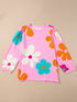 Floral Print Balloon Sleeve Top for Women