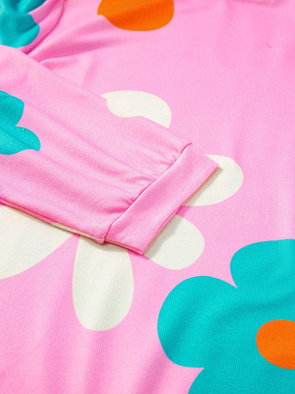 Floral Print Balloon Sleeve Top for Women