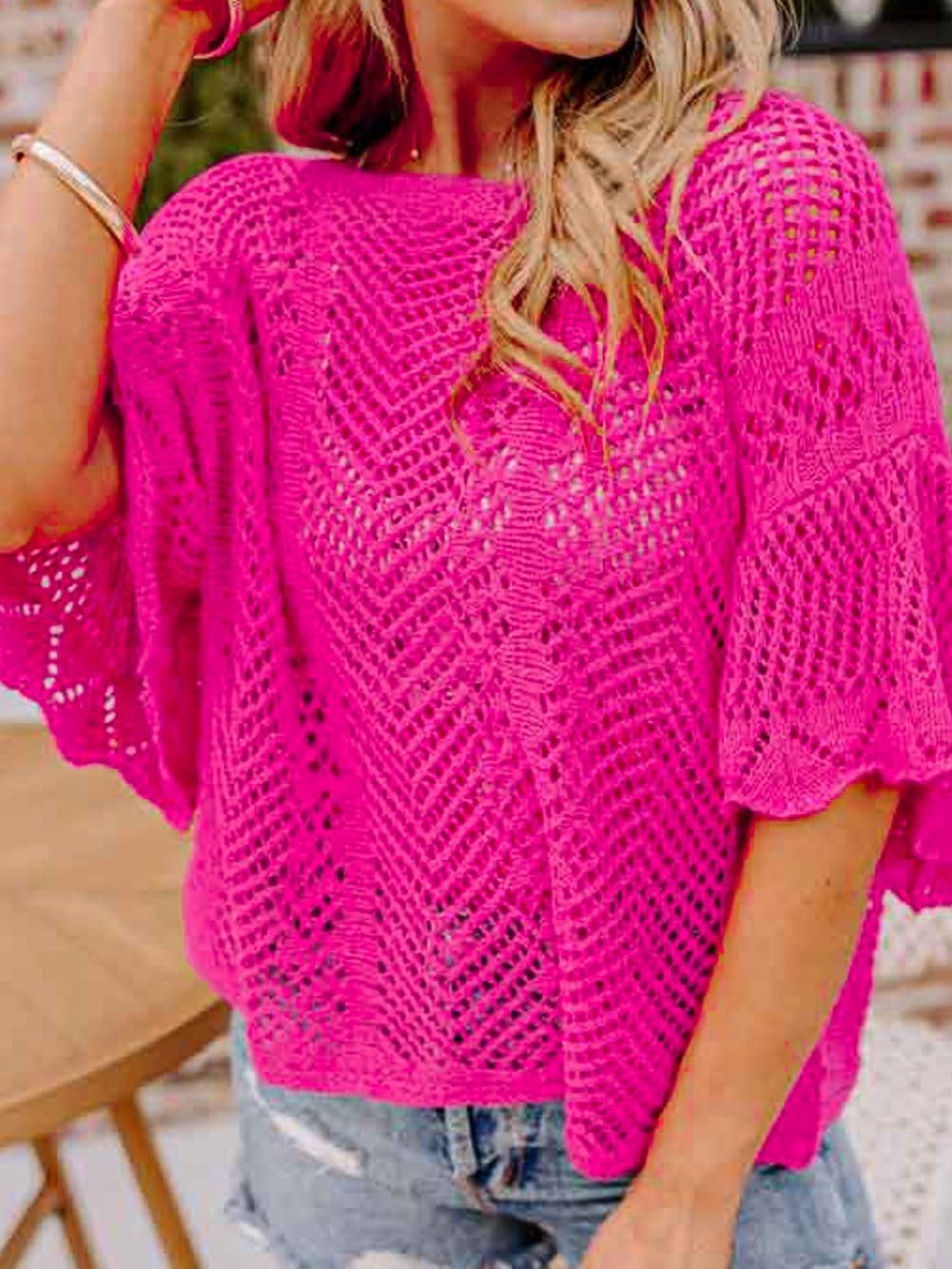 Pink Knit Blouse
