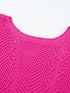 Pink Crochet Knit Blouse