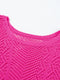 Pink Crochet Knit Blouse