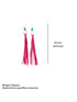 Rose Pink Western Turquoise O-ring Tassel Earrings