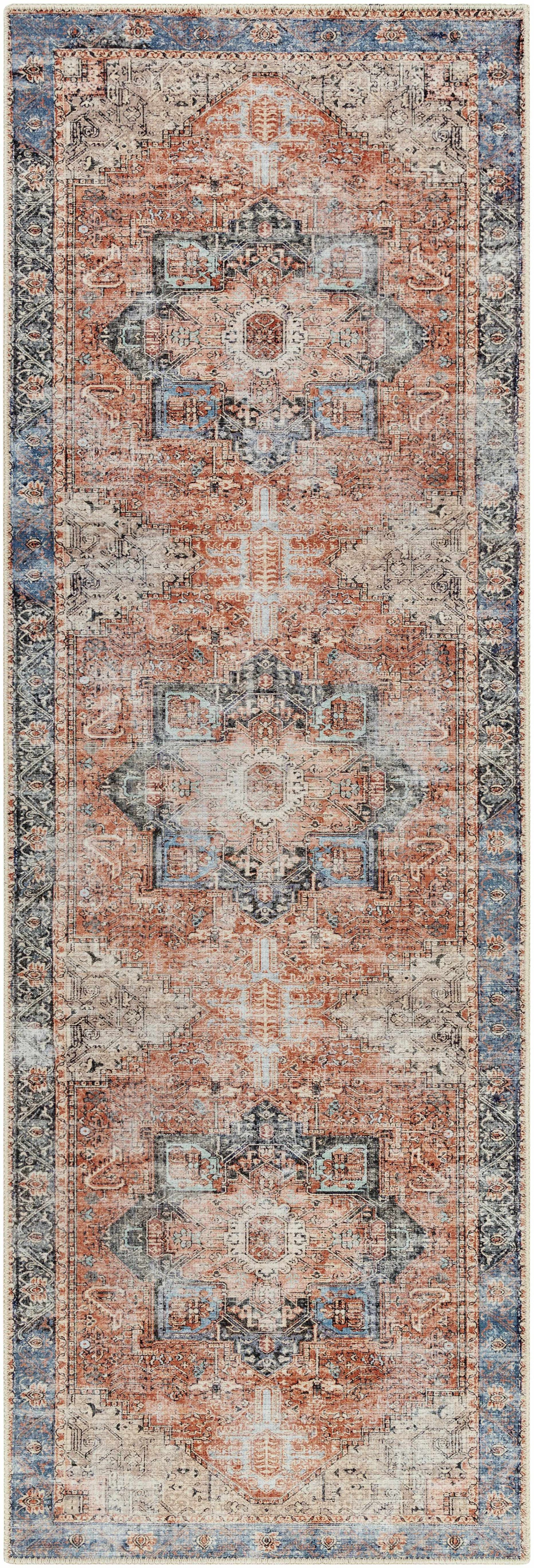 Alfombra lavable desgastada Rosman