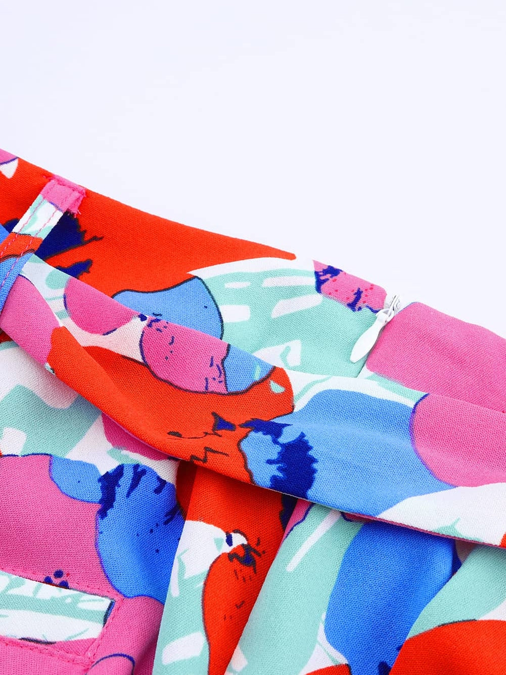 Rosy Floral Print High Waist Shorts
