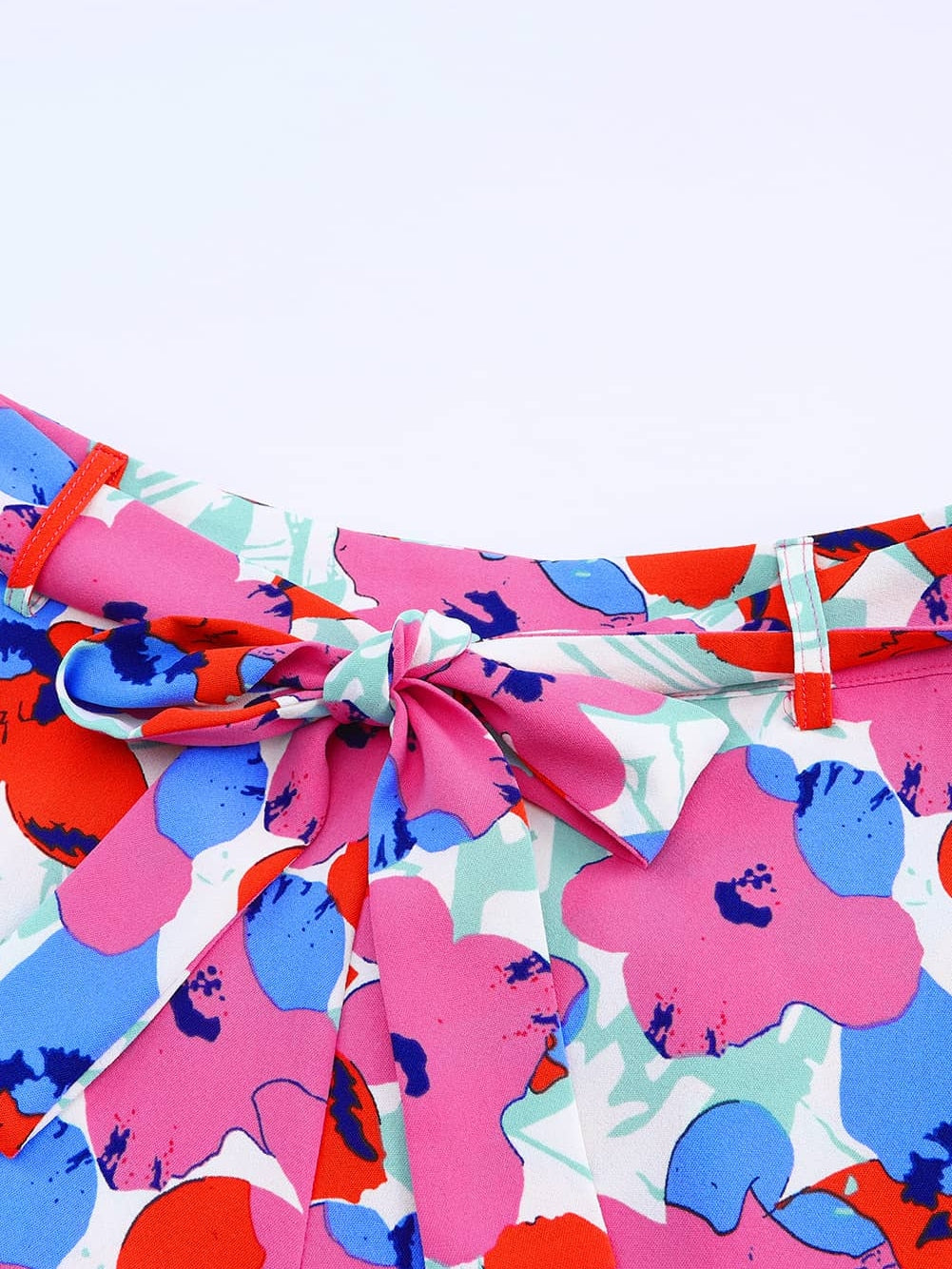 Rosy Floral Print High Waist Shorts