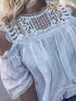Off-Shoulder White Mini Dress