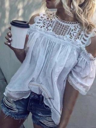 Off-Shoulder White Mini Dress