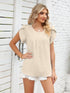 Ribbed Knit Mock Neck Top with Short Sleeves