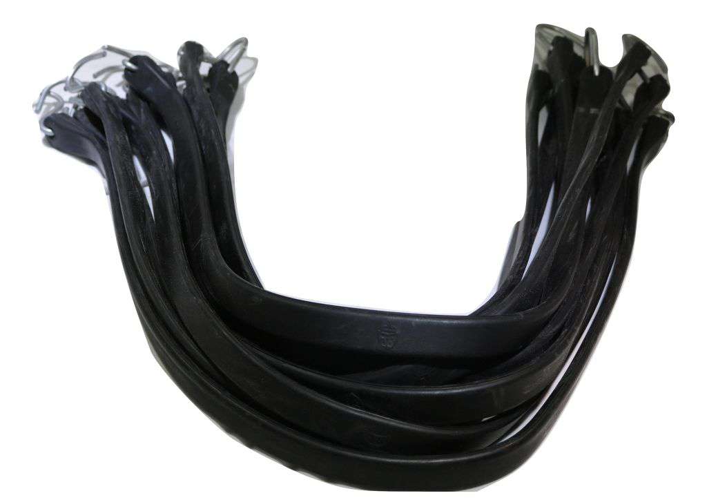 Correas de lona de goma de 15", 21" y 31" con ganchos en forma de S (20 unidades) | Paquete de 60