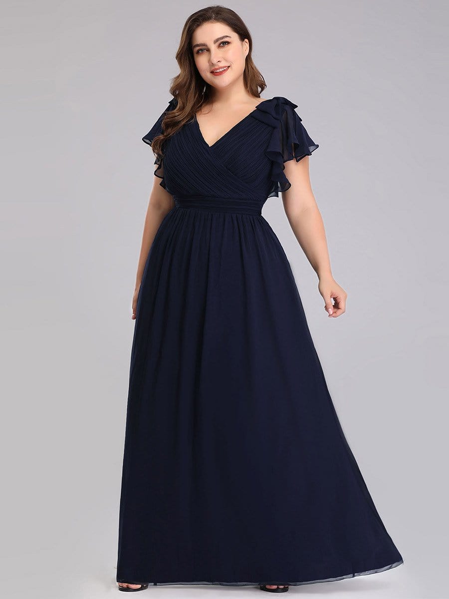 Plus Size Formal Dress with Ruffles