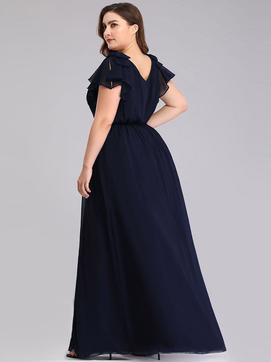 Plus Size Formal Dress with Ruffles