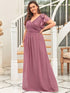 Plus Size Formal Dress with Ruffles