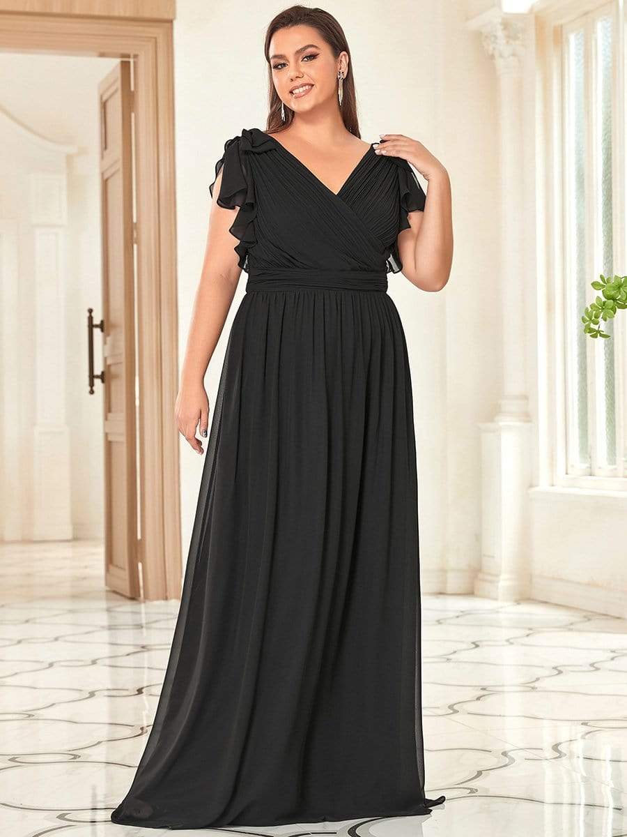Plus Size Formal Dress with Ruffles