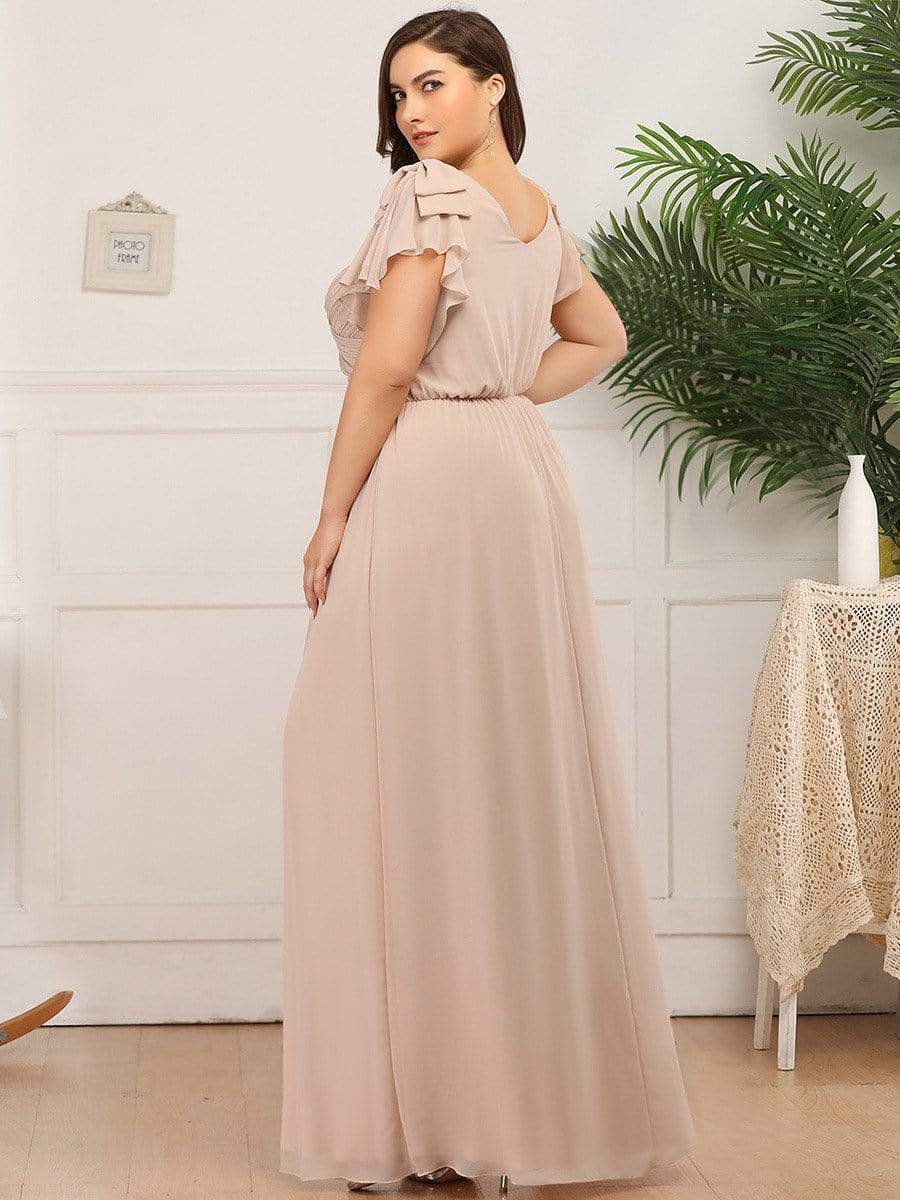Plus Size Formal Dress with Ruffles