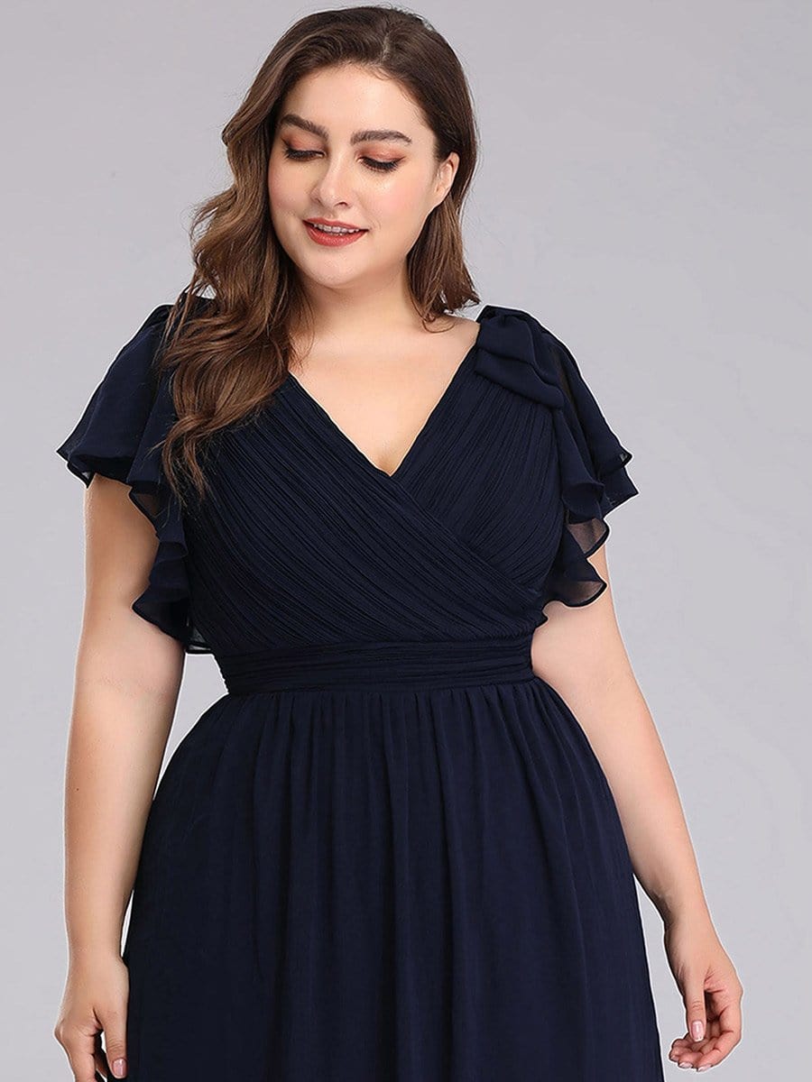Plus Size Formal Dress with Ruffles