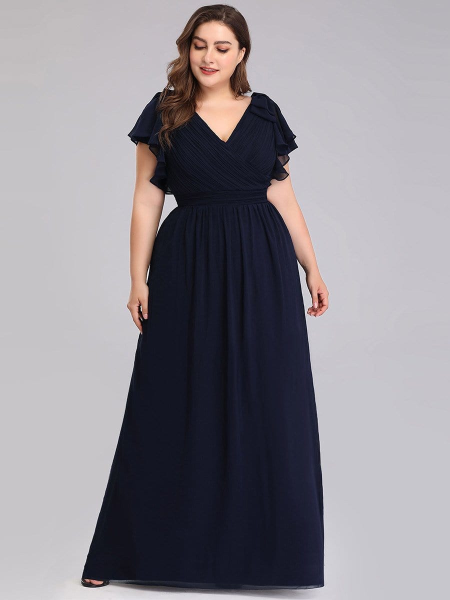 Plus Size Formal Dress with Ruffles