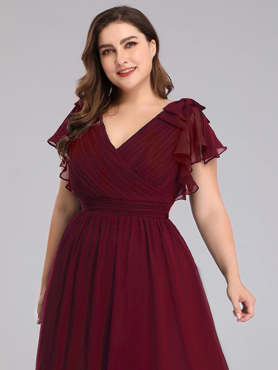 Plus Size Formal Dress with Ruffles