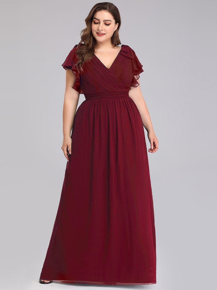 Plus Size Formal Dress with Ruffles