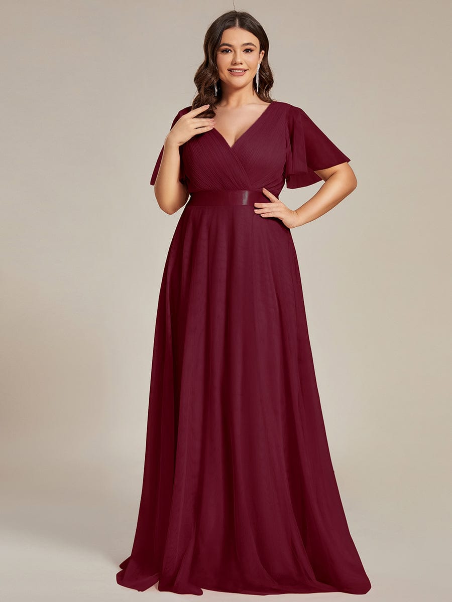 Plus Size Formal Dress with Ruffles