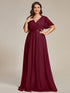 Plus Size Formal Dress with Ruffles