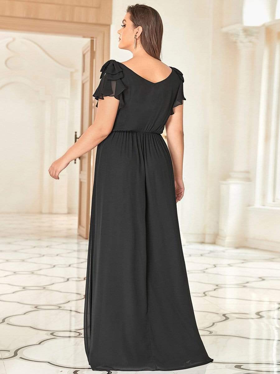 Plus Size Formal Dress with Ruffles