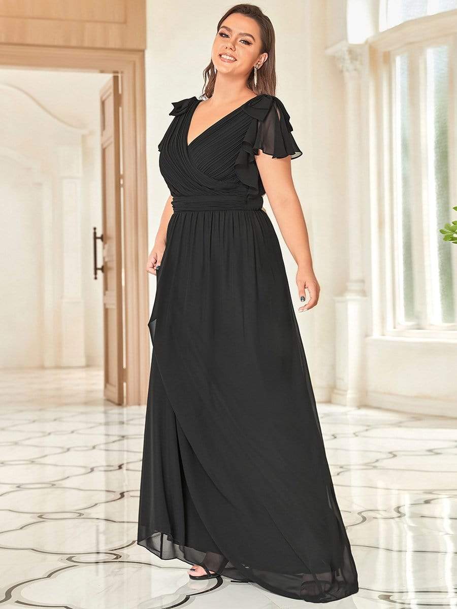 Plus Size Formal Dress with Ruffles