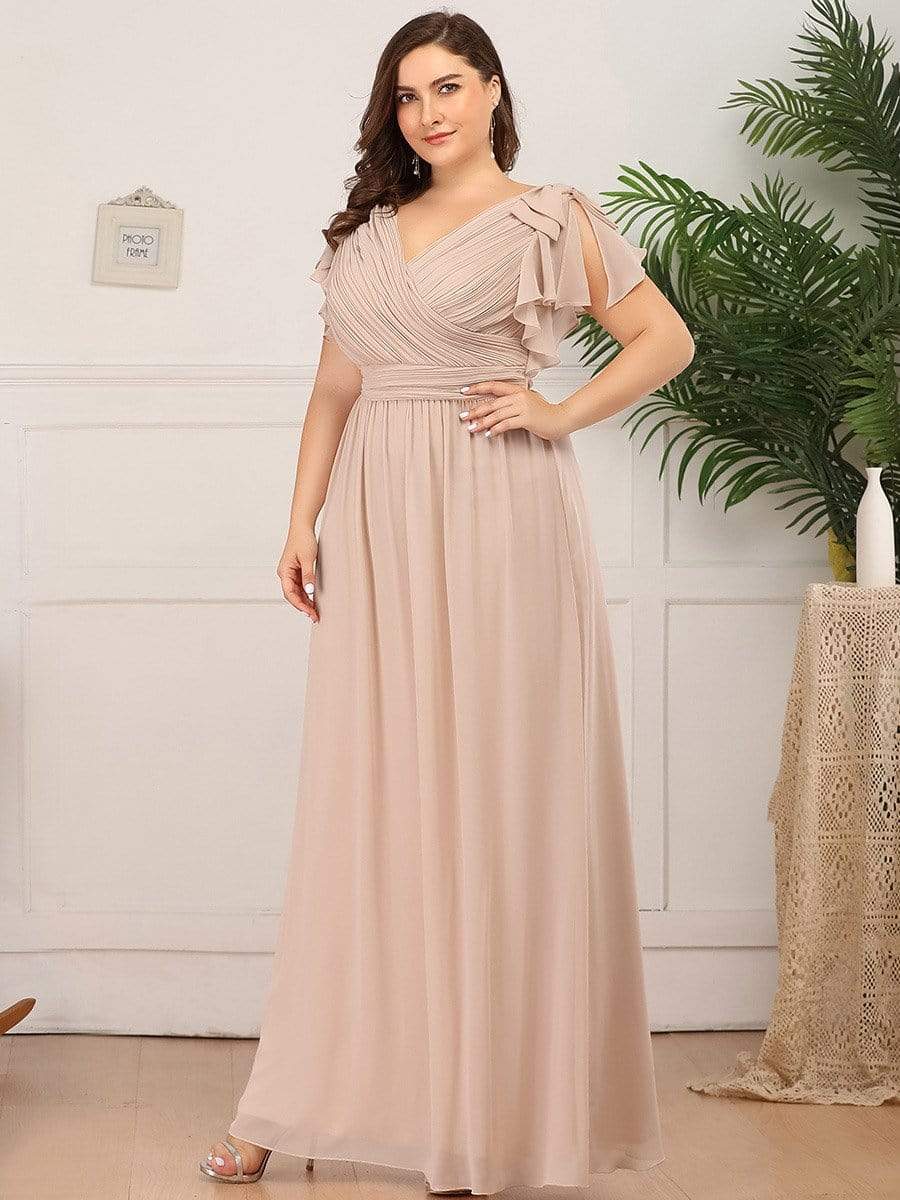 Plus Size Formal Dress with Ruffles