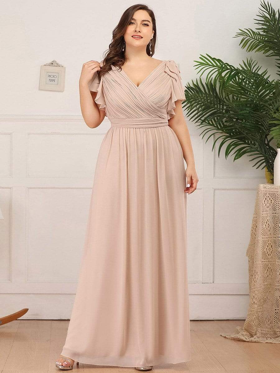 Plus Size Formal Dress with Ruffles