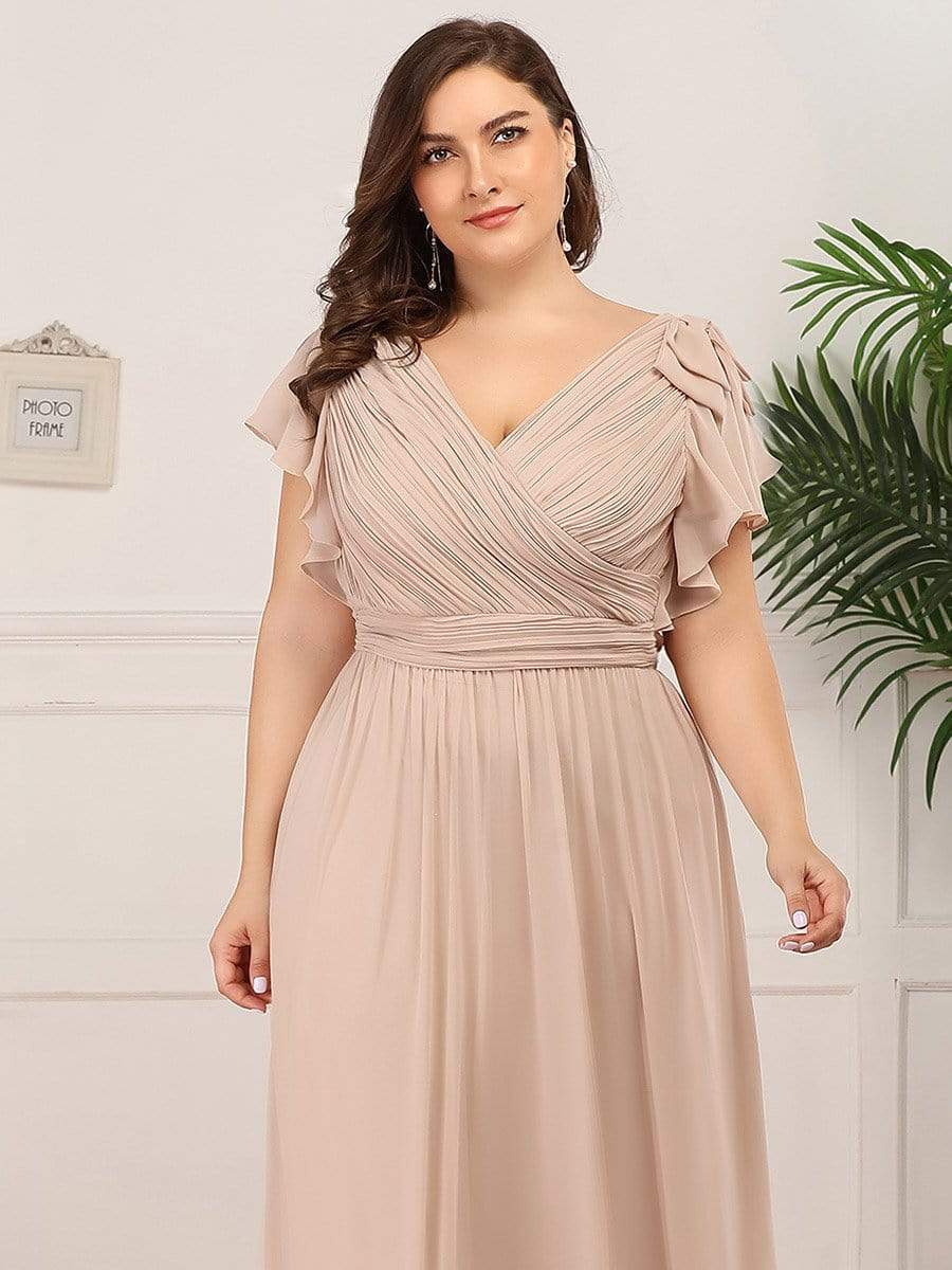 Plus Size Formal Dress with Ruffles