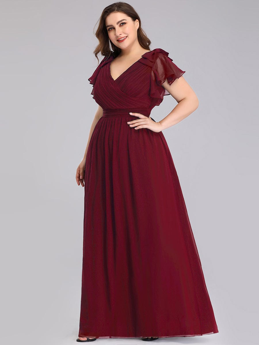 Plus Size Formal Dress with Ruffles