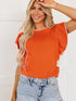 Summer Knit Ruffle Top