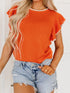 Summer Knit Ruffle Top