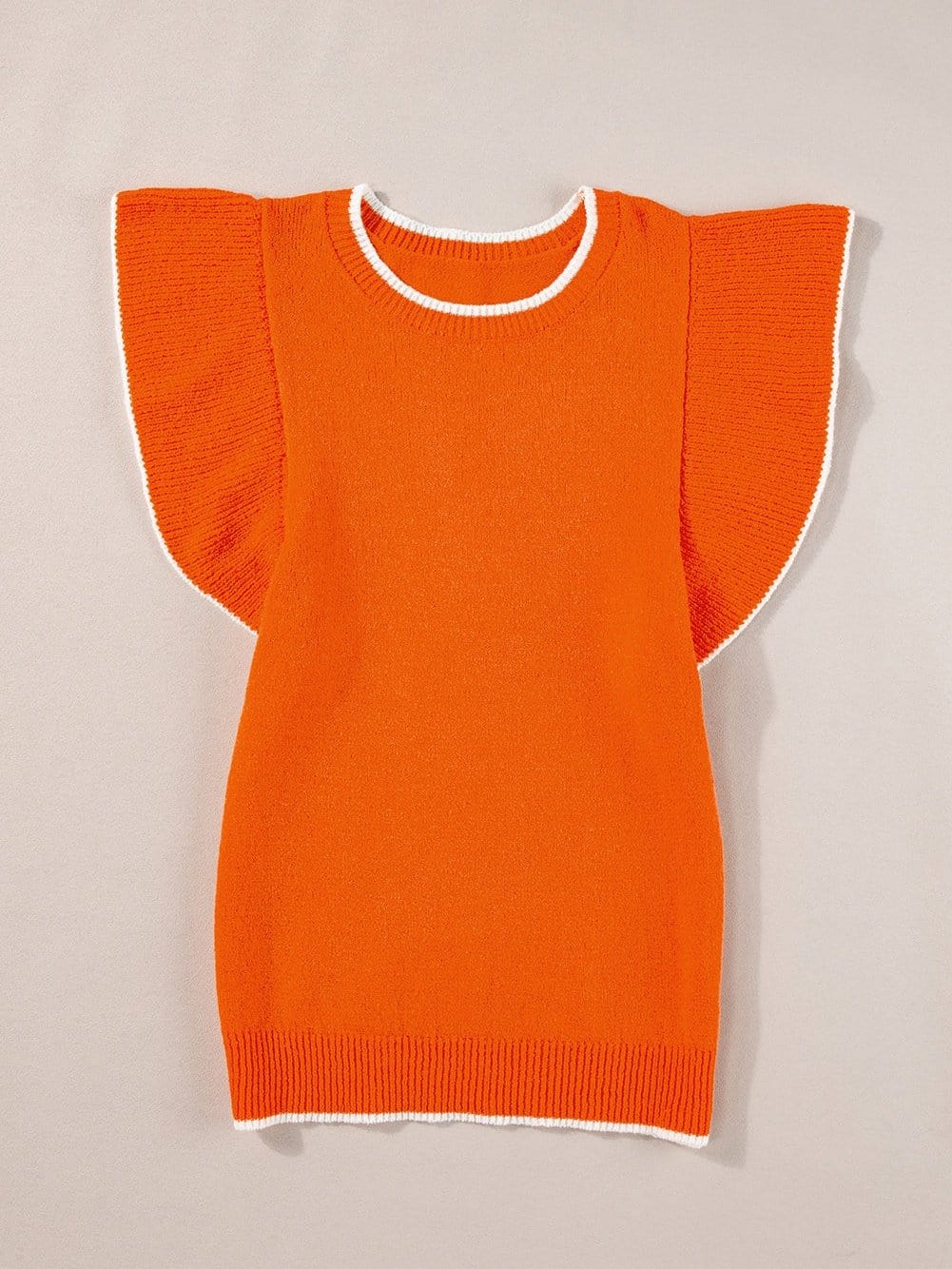 Summer Knit Ruffle Top