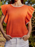 Summer Knit Ruffle Top