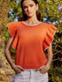 Summer Knit Ruffle Top
