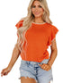 Summer Knit Ruffle Top